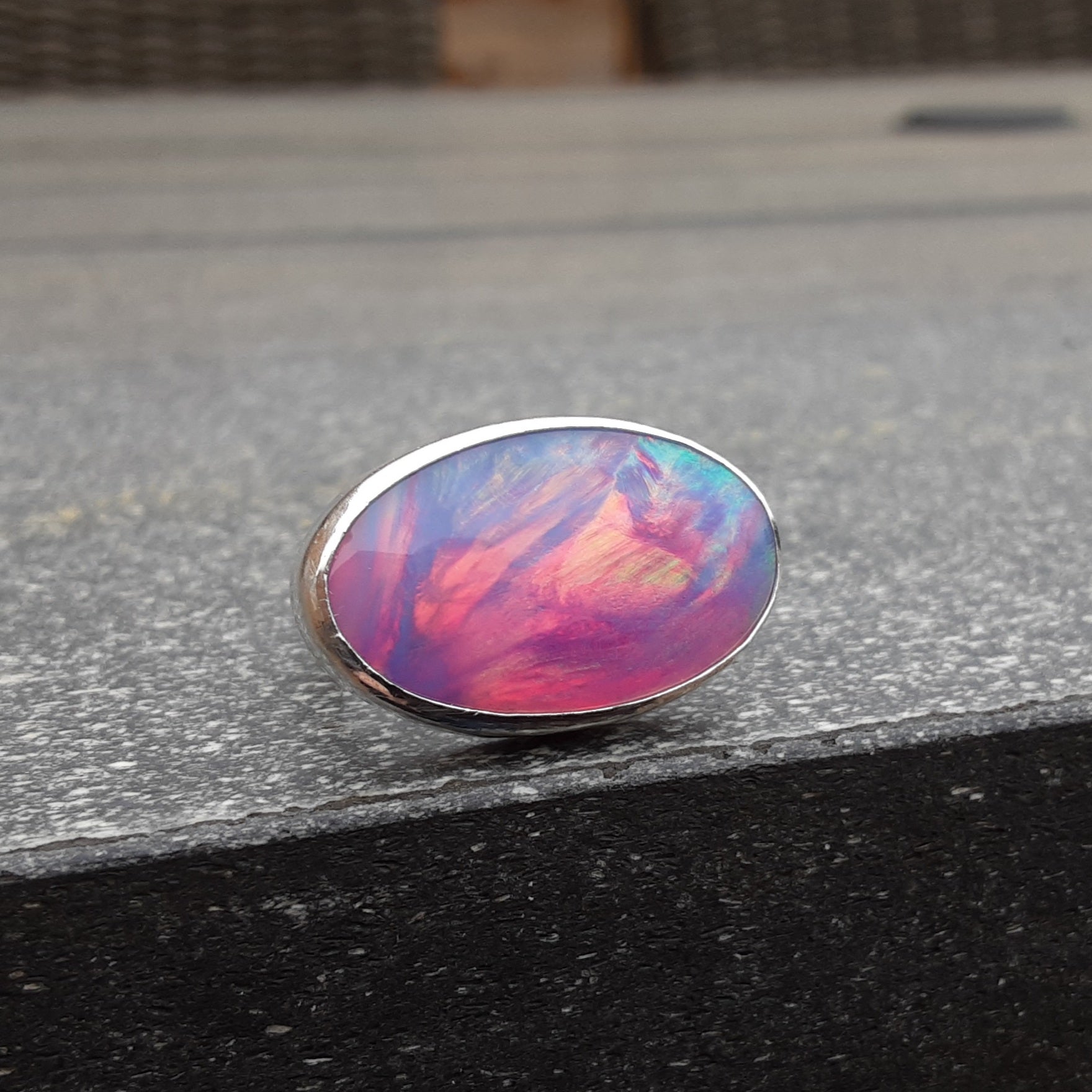 Aurora Opal Statement Ring | Handmade Jewellery – PurplePixiebyDenise