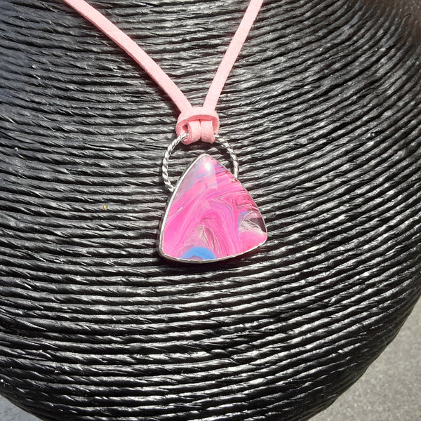 Pink and Blue Surfite Pendant
