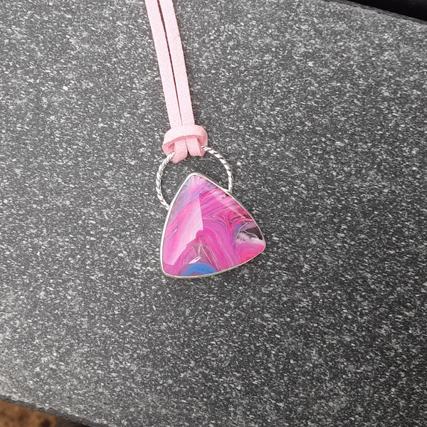 Pink and Blue Surfite Pendant