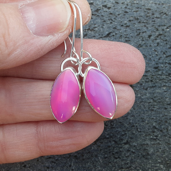 Pink Aurora Opal Earrings