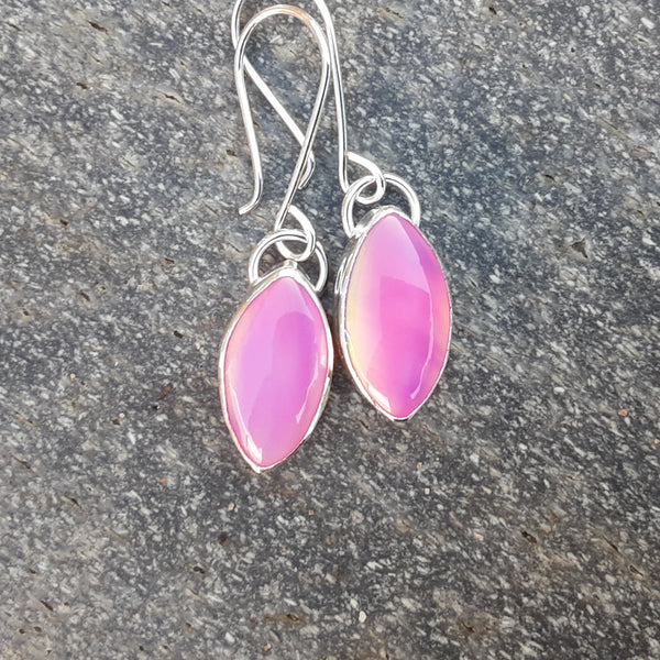 Pink Aurora Opal Earrings