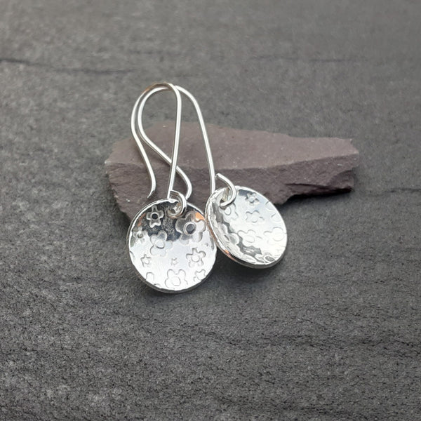 Sterling Silver Domed Earrings