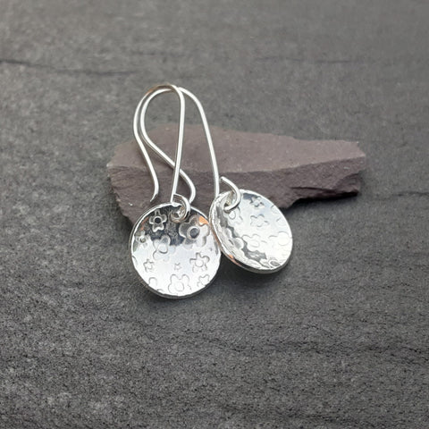 Sterling Silver Domed Earrings