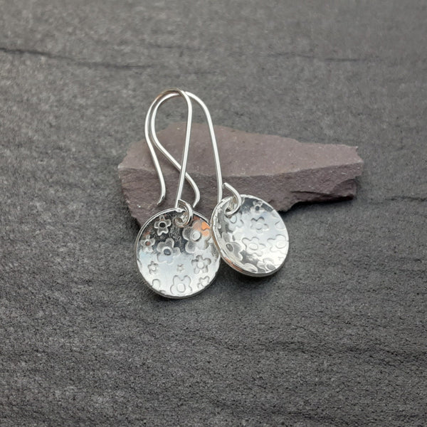 Sterling Silver Domed Earrings