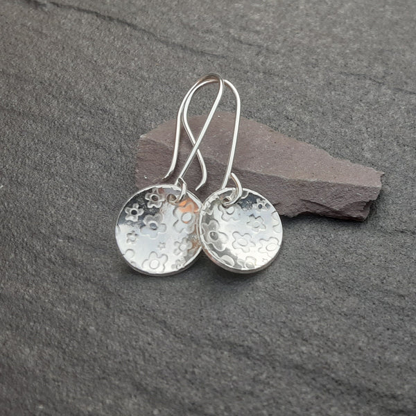 Sterling Silver Domed Earrings