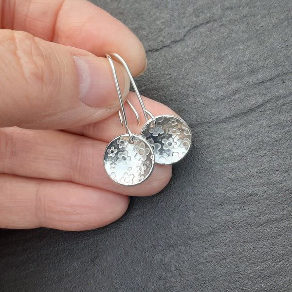 Sterling Silver Domed Earrings