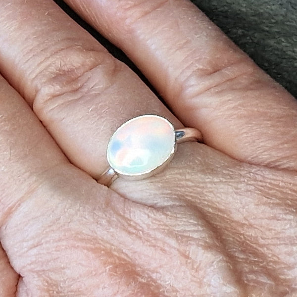 Aurora Opal Stacking Ring - UK size L