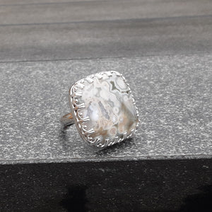 Ocean Jasper and Sterling Silver Statement Ring
