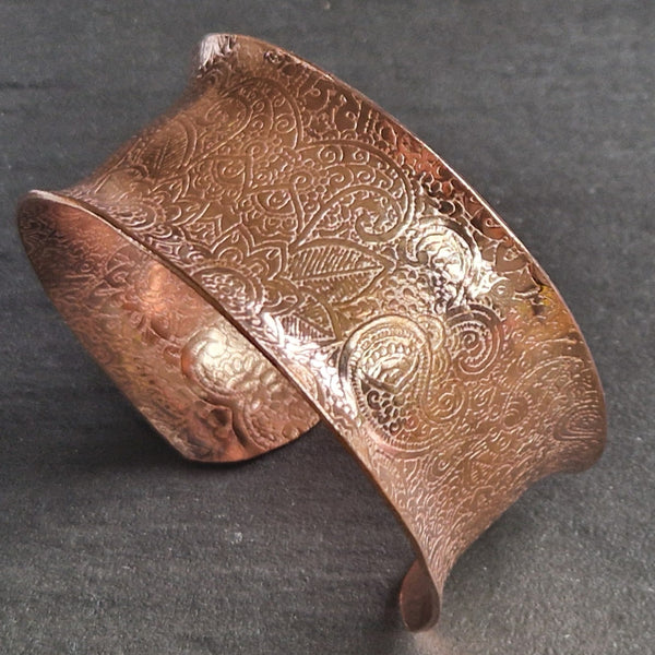 Wide Bronze Cuff Bangle