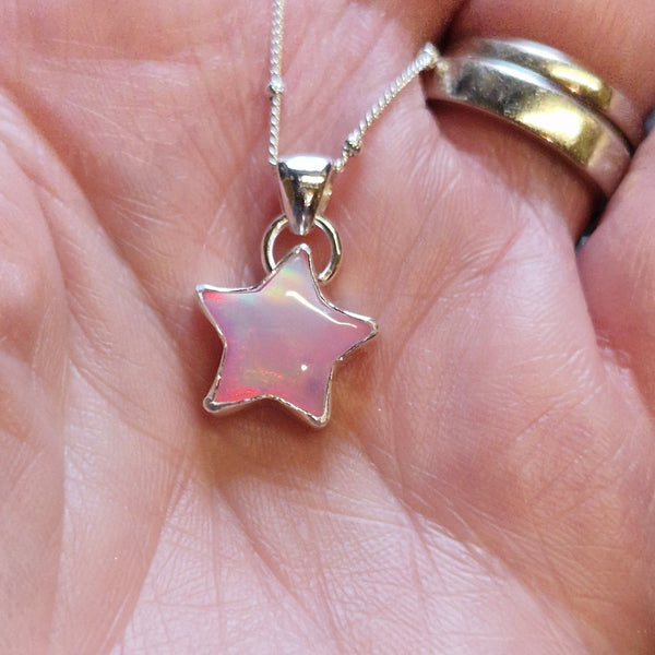 Aurora Opal Star Pendant