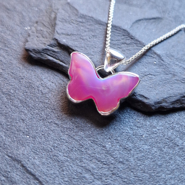Aurora Opal Butterfly Pendant