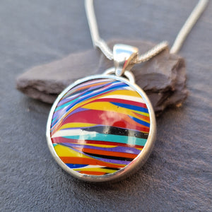 Surfite and Sterling Silver Pendant