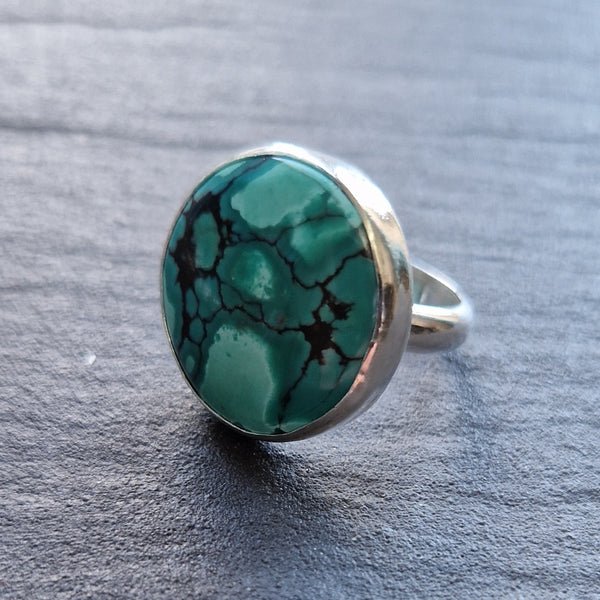 Yungai Turquoise and Sterling Silver Ring