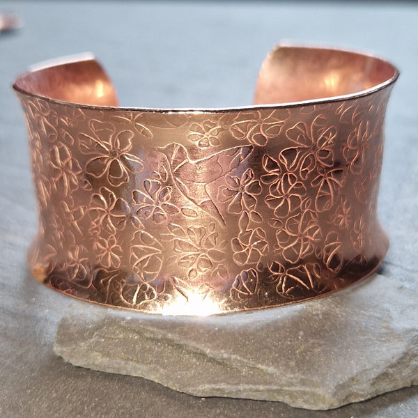 Wide Copper Cuff Bangle