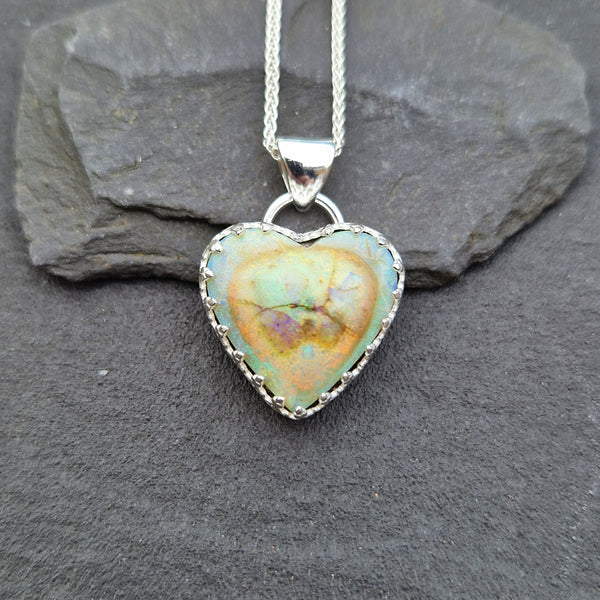 Sterling Silver & Sterling Opal Pendant