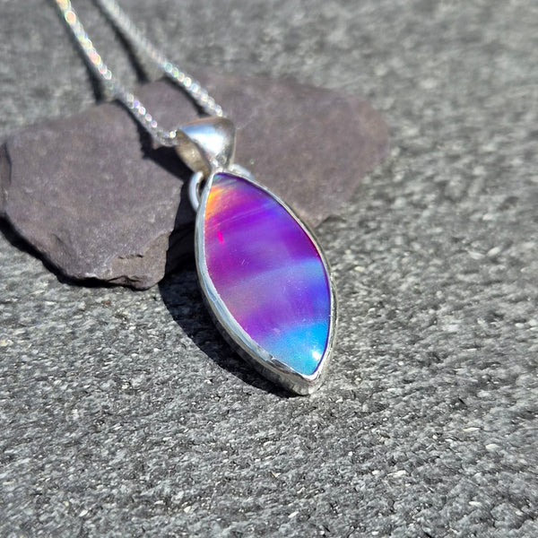 Purple/Green Aurora Opal Pendant