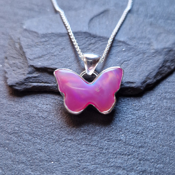 Aurora Opal Butterfly Pendant