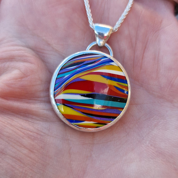 Surfite and Sterling Silver Pendant