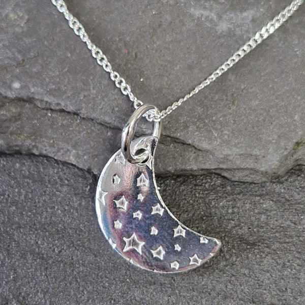 Small Moon and Stars Pendant