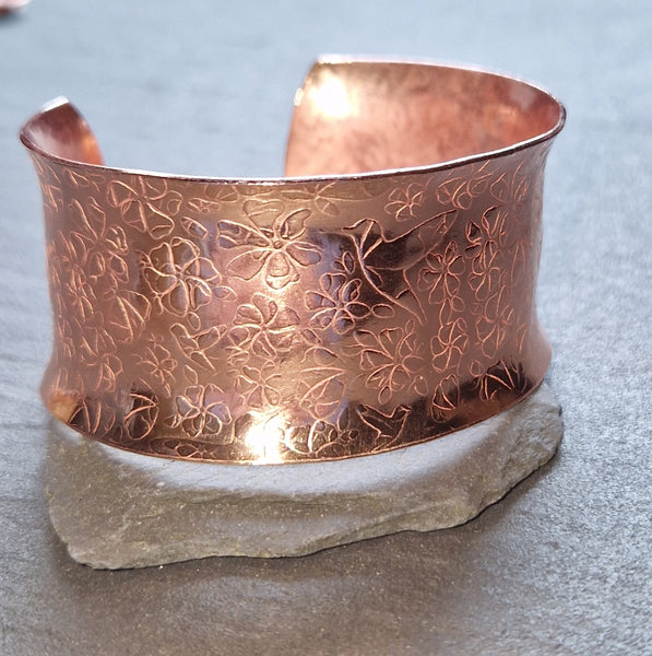 Wide Copper Cuff Bangle