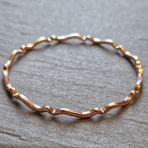 Fancy Wave Copper Bangle