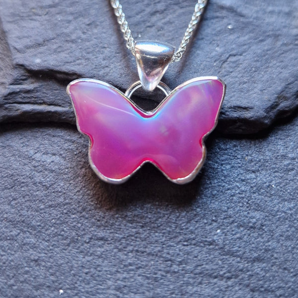 Aurora Opal Butterfly Pendant
