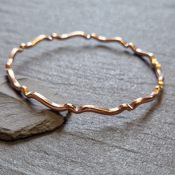 Fancy Wave Copper Bangle