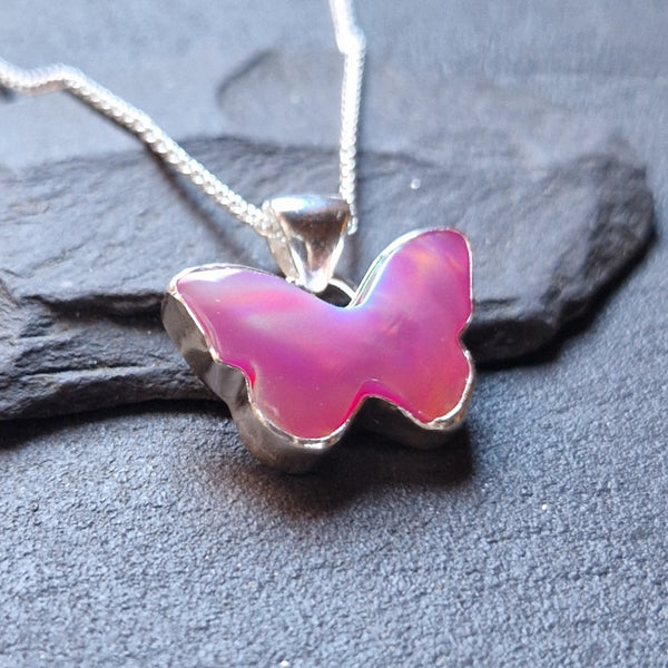 Aurora Opal Butterfly Pendant