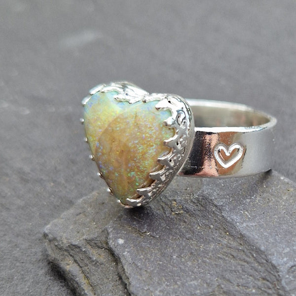 Sterling Silver and Sterling Opal Ring