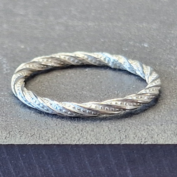 Twist Patterned Stacking Ring - Various Sizes