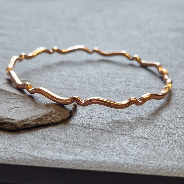 Fancy Wave Copper Bangle