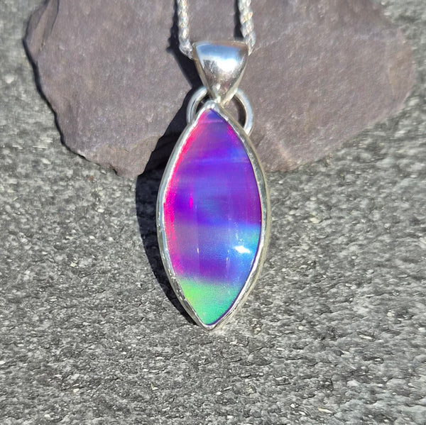 Purple/Green Aurora Opal Pendant