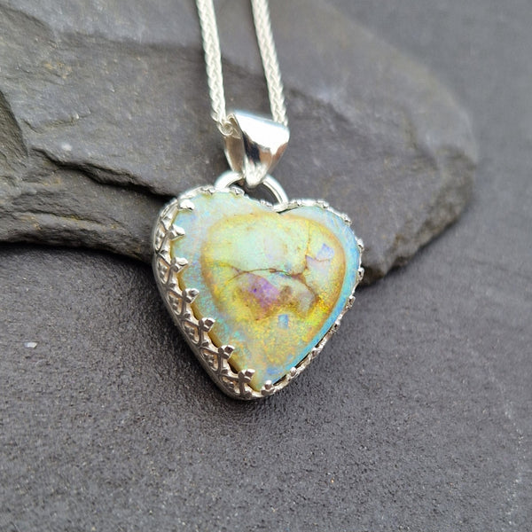 Sterling Silver & Sterling Opal Pendant