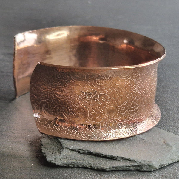 Wide Bronze Cuff Bangle