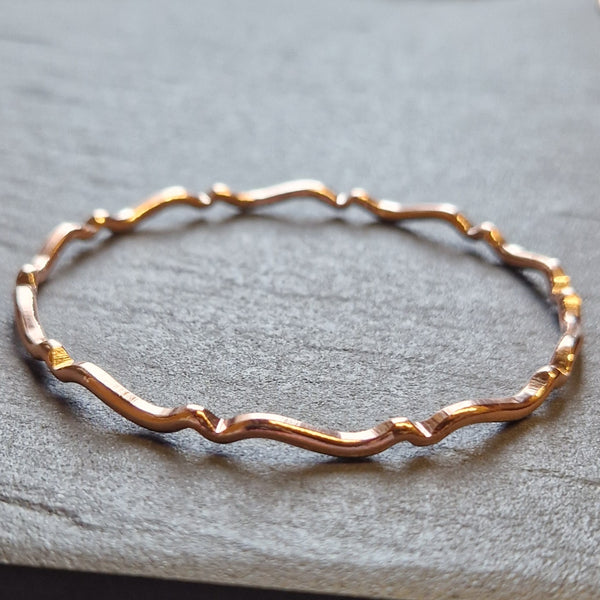 Fancy Wave Copper Bangle