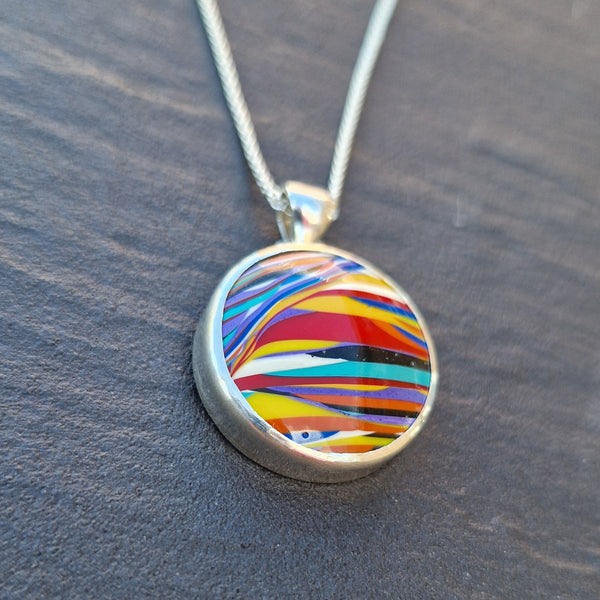 Surfite and Sterling Silver Pendant