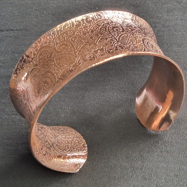 Wide Bronze Cuff Bangle