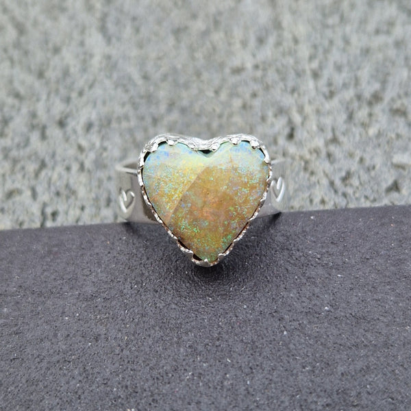 Sterling Silver and Sterling Opal Ring