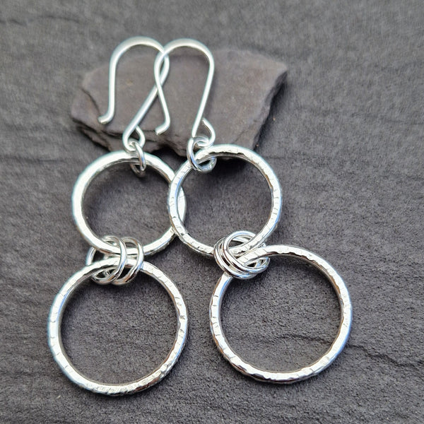 Hammered Circles Earrings