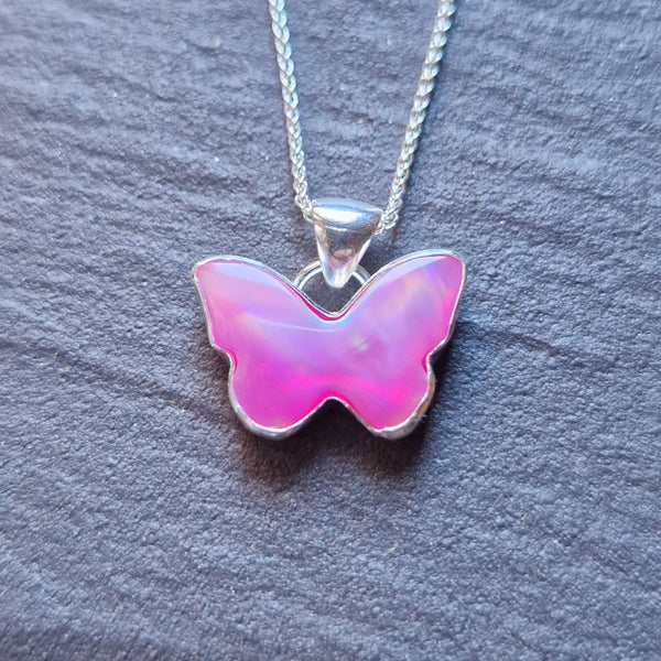 Aurora Opal Butterfly Pendant