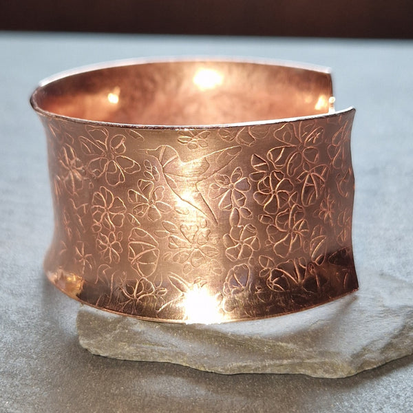 Wide Copper Cuff Bangle
