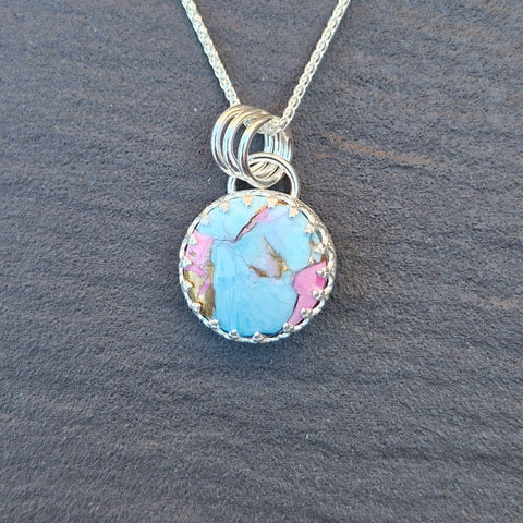 Cotton Candy Kingman Composite Pendant
