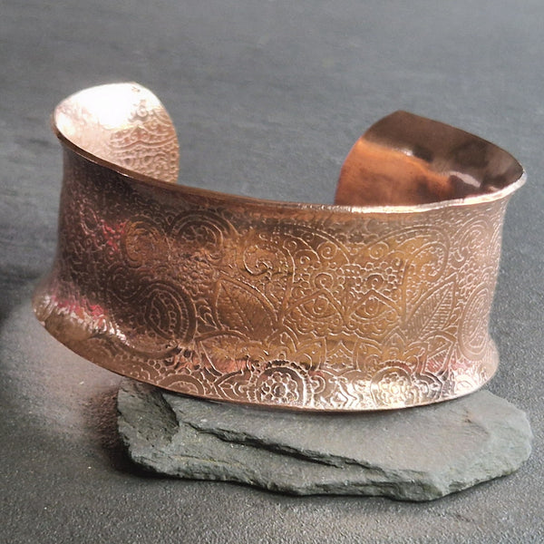 Wide Bronze Cuff Bangle