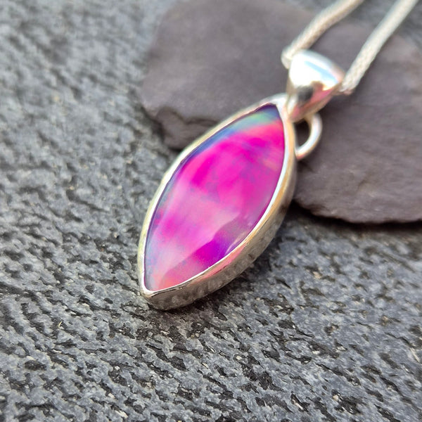 Purple/Green Aurora Opal Pendant