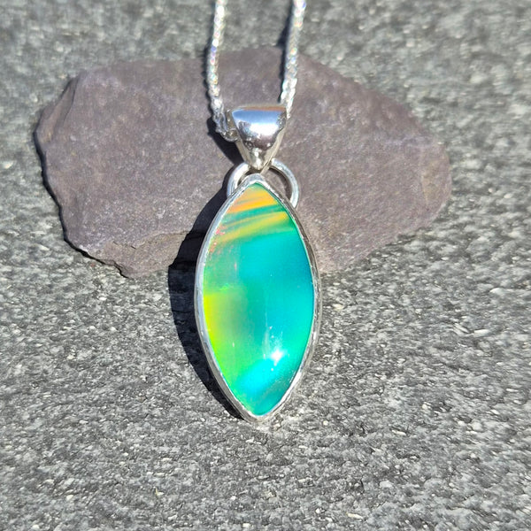 Green Aurora Opal Pendant