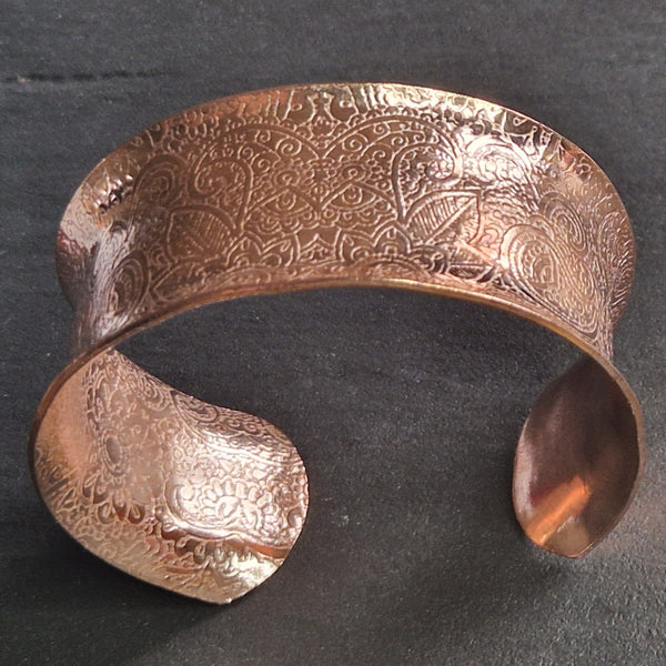 Wide Bronze Cuff Bangle
