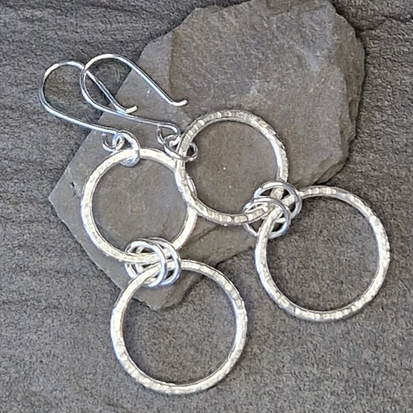 Hammered Circles Earrings