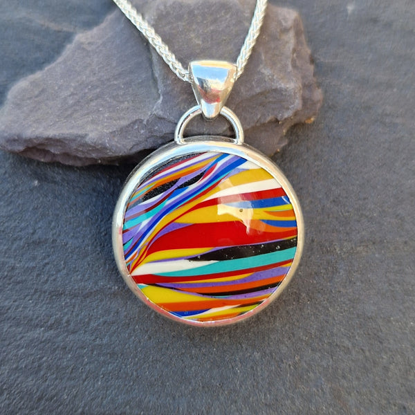 Surfite and Sterling Silver Pendant