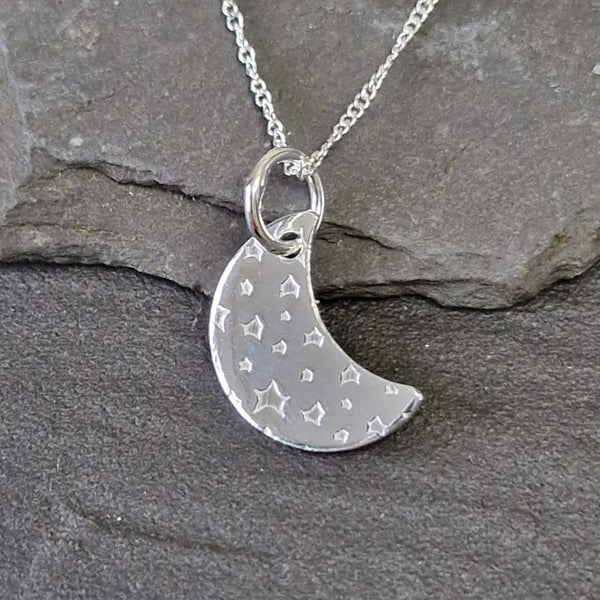 Small Moon and Stars Pendant
