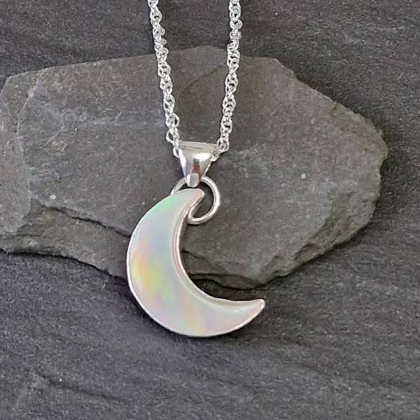 Aurora Opal Moon Pendant